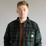 Carhartt Flannel Sherpa Lined Shirt Jacket for Men in Green