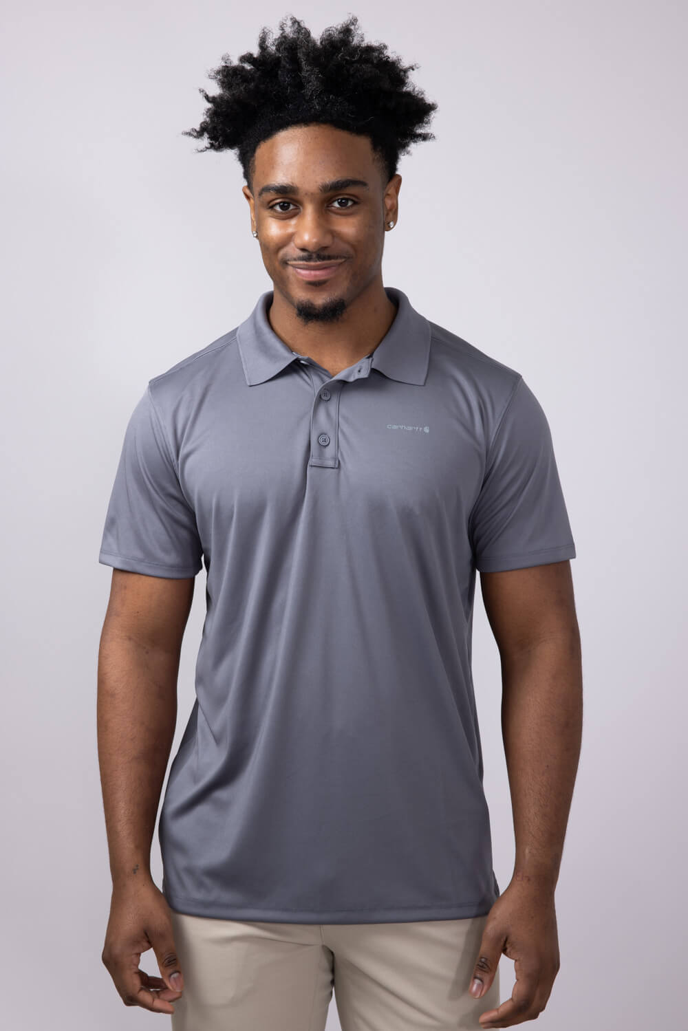 Carhartt Force Pocket Polo Shirt for Men in Steel | 106901 Carhartt Force Pocket Polo Shirt for Men in Steel | 106901