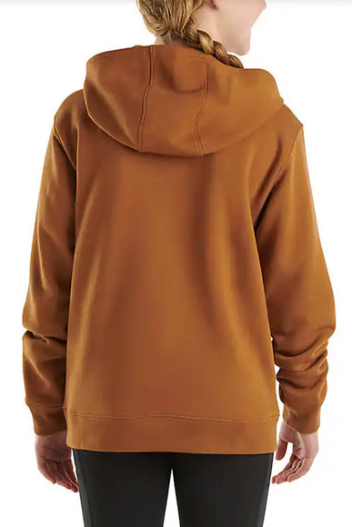 Carhartt Youth Graphic Hoodie for Girls in Brown