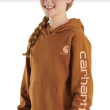 Carhartt Youth Graphic Hoodie for Girls in Brown