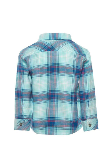 Carhartt Youth Pocket Flannel Button Front Shirt for Boys in Blue