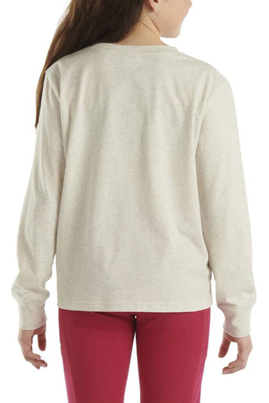 Carhartt Graphic Long Sleeve T-Shirt for Girls in Oatmeal Heather