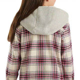 Carhartt Hooded Flannel Shirt for Girls in Pink