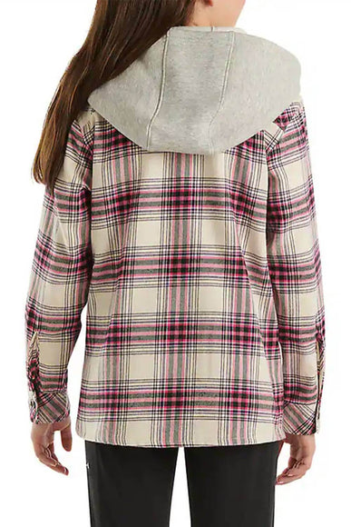 Carhartt Hooded Flannel Shirt for Girls in Pink