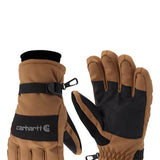 Carhartt Insulated Waterproof Knit Cuff Gloves for Men in Brown