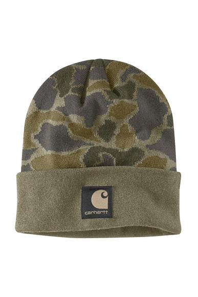 Carhartt Knit Cuffed Beanie in Camo