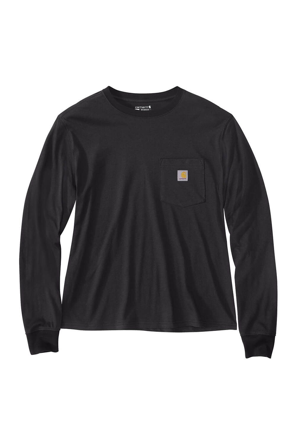 Carhartt Lightweight Pocket Long Sleeve T Shirt for Women in Black 1 Glik s