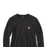 Carhartt Lightweight Pocket Long Sleeve T-Shirt for Women in Black