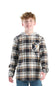 Carhartt Youth Hooded Flannel Shirt for Boys in Black