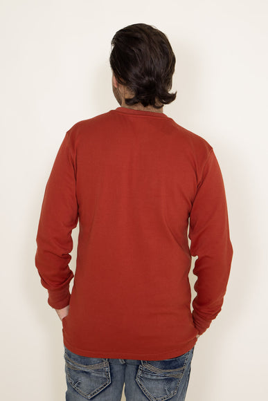 Carhartt Long Sleeve Henley Pocket Thermal Shirt for Men in Red 