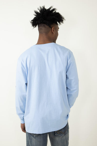 Carhartt Long Sleeve Logo T-Shirt for Men in Light Blue