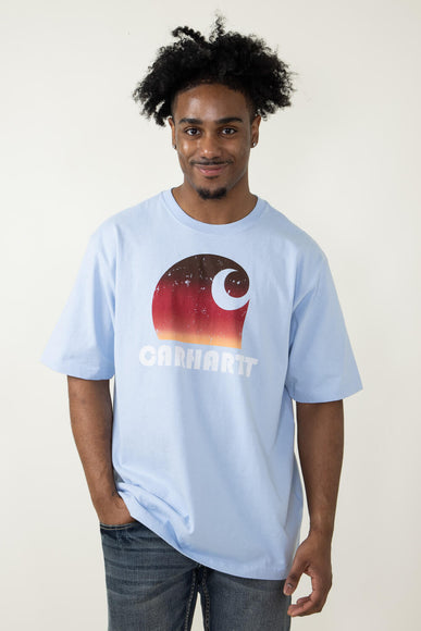 Carhartt Loose Fit Heavyweight C Graphic T-Shirt for Men in Blue