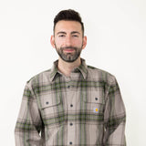 Carhartt Heavyweight Plaid Flannel for Men in Tan
