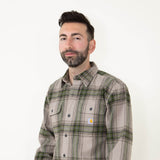 Carhartt Heavyweight Plaid Flannel for Men in Tan