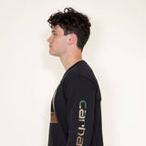 Carhartt Long Sleeve Camo Logo Sleeve Graphic T-Shirt for Men in Black