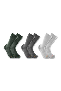 Carhartt Midweight Cotton-Tencel Comfort Crew Socks for Men in Multi