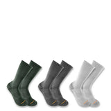 Carhartt Midweight Cotton-Tencel Comfort Crew Socks for Men in Multi