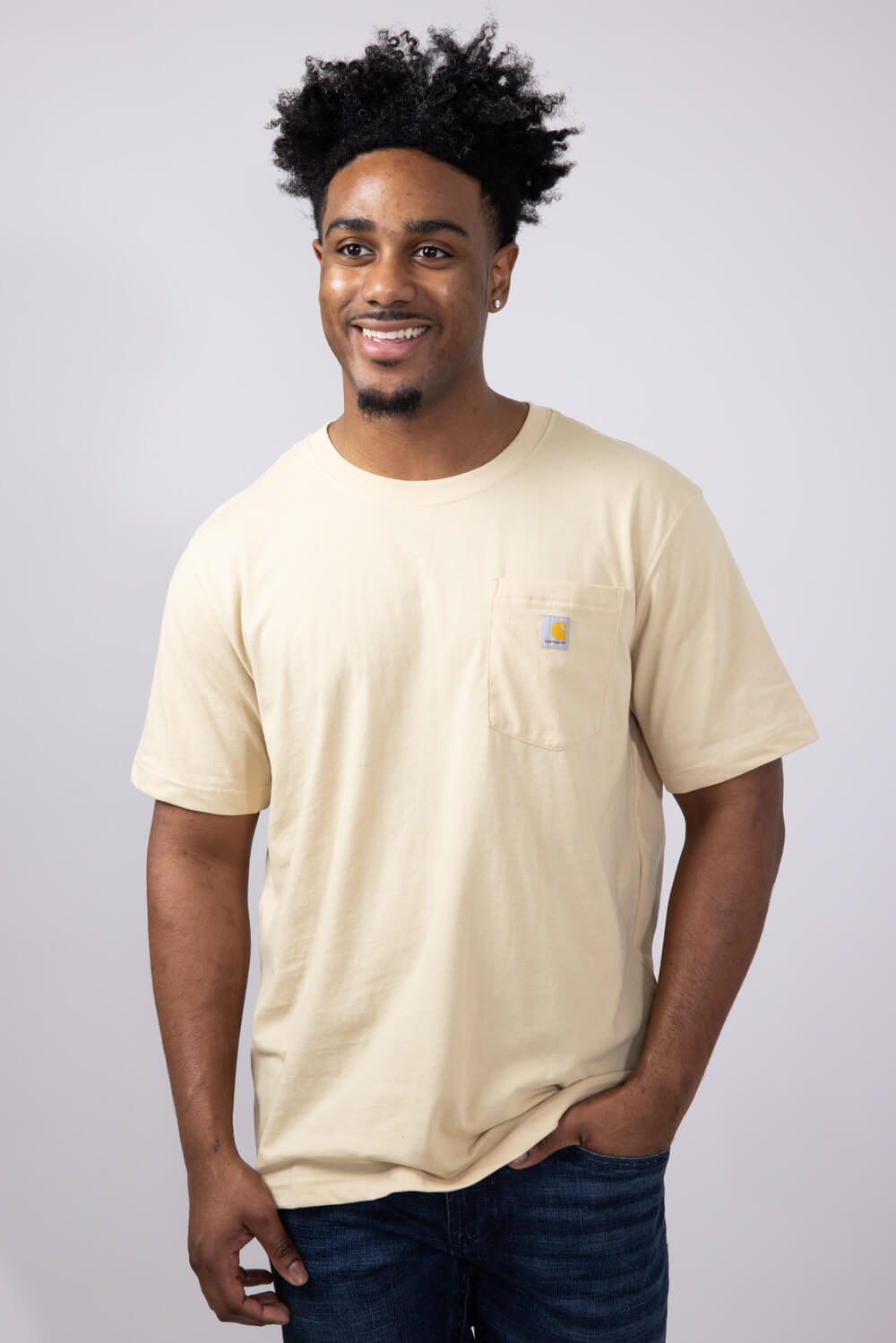 Carhartt Pocket Graphic T-Shirt for Men in Beach Brown