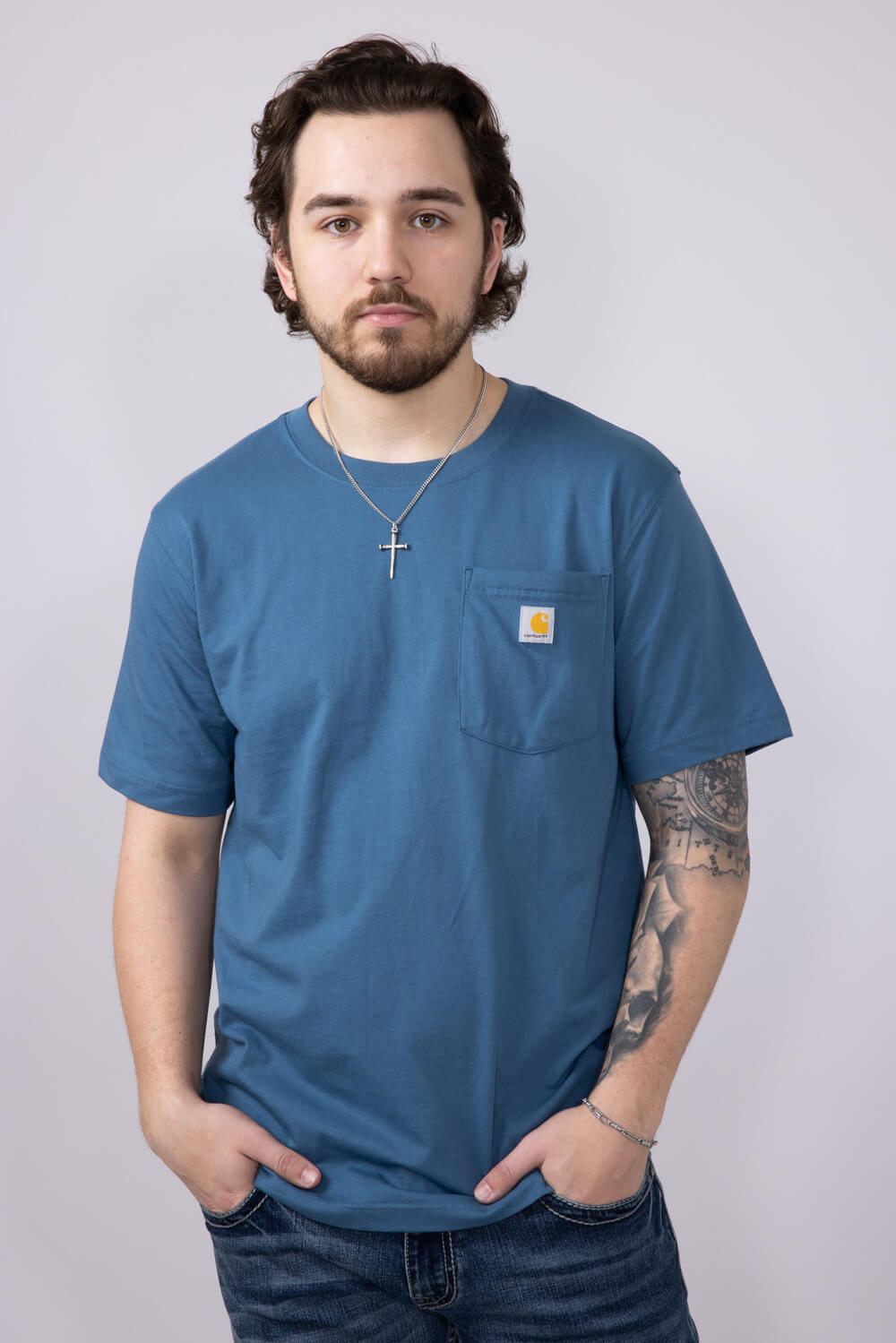 Tシャツ・カットソー Carhartt 'Pocket' T-shirt 1200W-9614-Black-0-
