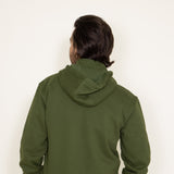 Carhartt Rain Defender Loose Fit Heavyweight Hooded Quarter Zip for Men in Dark Green