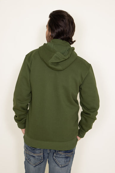 Carhartt Rain Defender Loose Fit Heavyweight Hooded Quarter Zip for Men in Dark Green