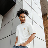 Carhartt Relaxed Fit Heavyweight Pocket C Graphic T-Shirt for Men in Malt White 