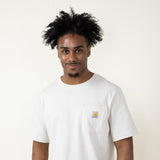 Carhartt Relaxed Fit Heavyweight Pocket C Graphic T-Shirt for Men in Malt White 