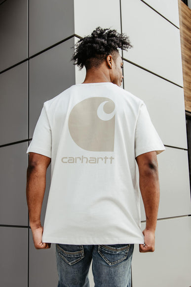 Carhartt Relaxed Fit Heavyweight Pocket C Graphic T-Shirt for Men in Malt White 