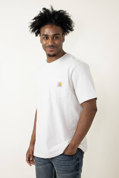 Carhartt Relaxed Fit Heavyweight Pocket C Graphic T-Shirt for Men in Malt White 