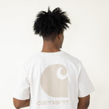 Carhartt Relaxed Fit Heavyweight Pocket C Graphic T-Shirt for Men in Malt White 