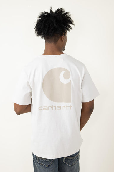 Carhartt Relaxed Fit Heavyweight Pocket C Graphic T-Shirt for Men in Malt White 
