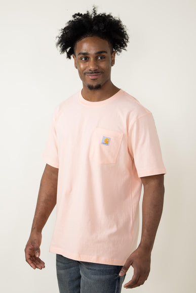 Carhartt Relaxed Fit Heavyweight Pocket C Graphic T-Shirt for Men in Peach Orange