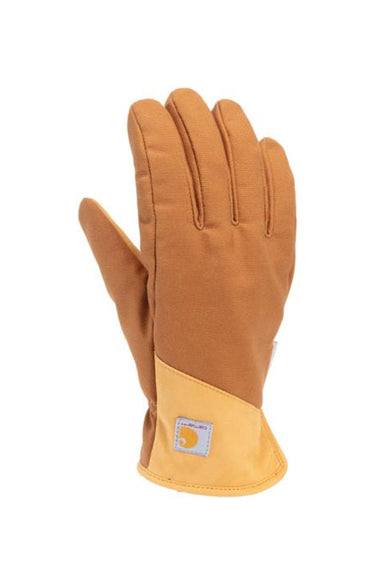 Carhartt Rugged Flex Insulated Open Cuff Gloves for Men in Brown