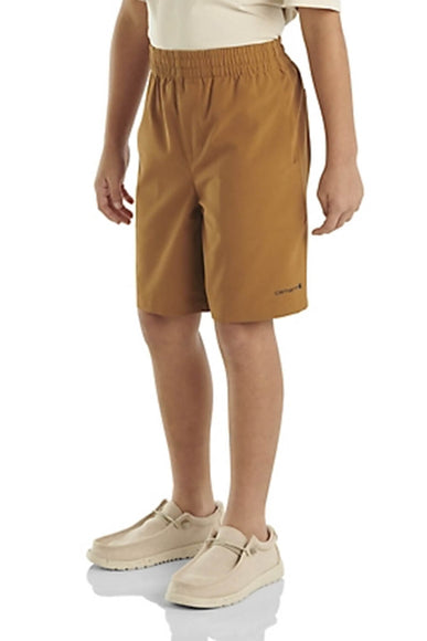 Carhartt Youth Rugged Flex Ripstop Shorts for Boys in Brown