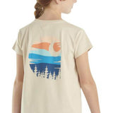 Carhartt Youth Mountain Logo T-Shirt for Girls in Malt White