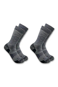 Carhartt Midweight Wool Blend 2 Pack Boot Socks for Men in Navy
