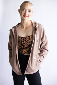 Carhartt Tencel Loose Fit Full Zip Jacket for Women in Soft Sepia