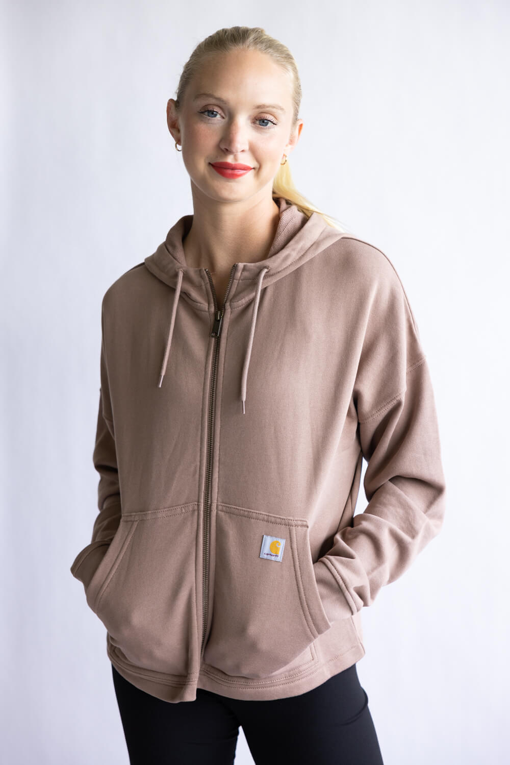 Carhartt Tencel Loose Fit Full Zip Jacket for Women in Soft Sepia