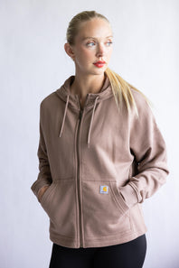 Carhartt Tencel Loose Fit Full Zip Jacket for Women in Soft Sepia