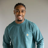 Carhartt Terry Crewneck Sweatshirt for Men in Blue Green