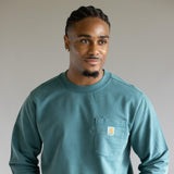 Carhartt Terry Crewneck Sweatshirt for Men in Blue Green