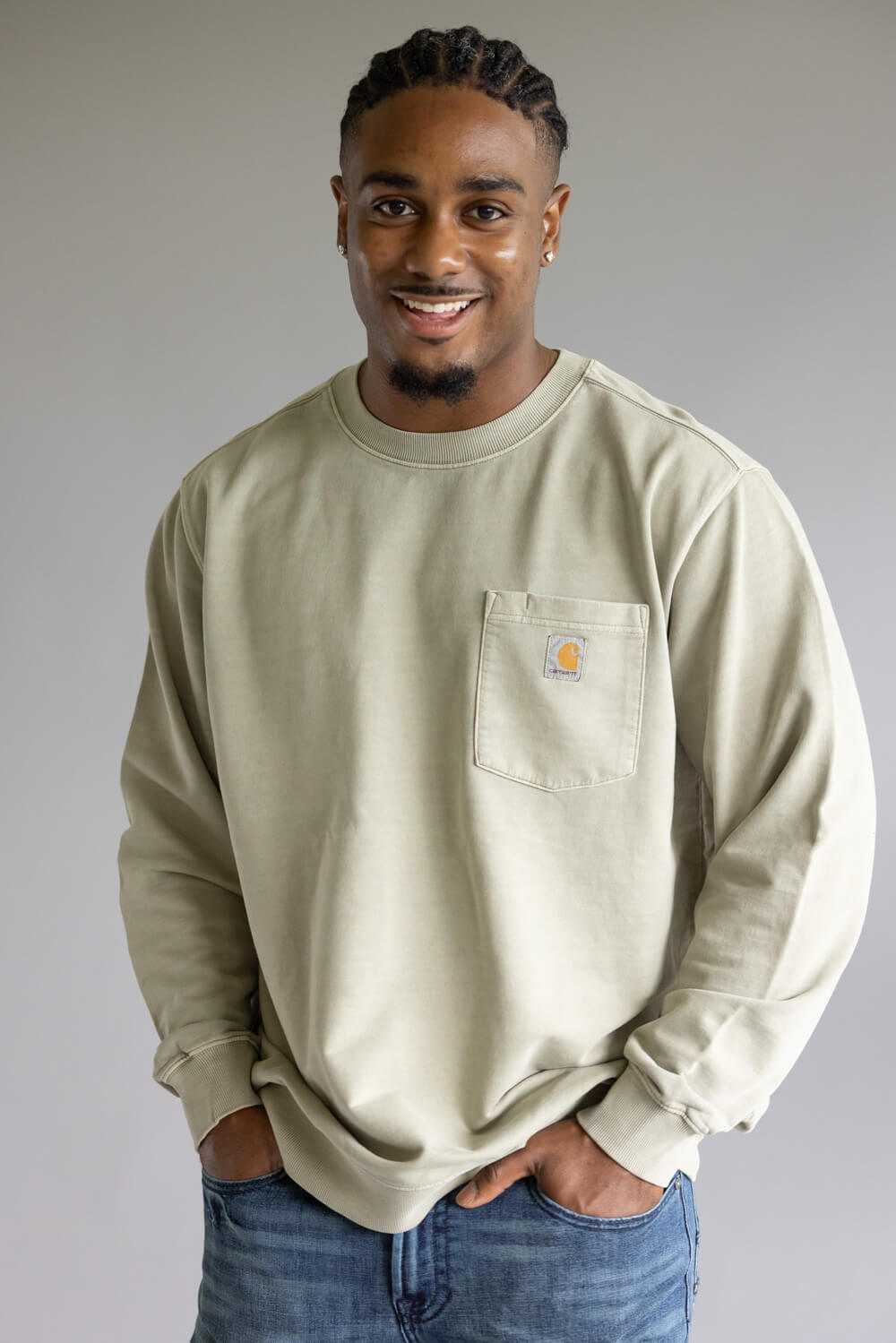 Carhartt Terry Crewneck Sweatshirt for Men in Greige