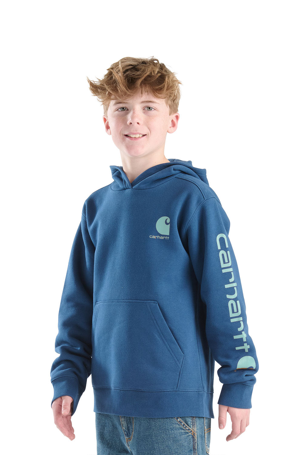 Carhart Youth Classic Pullover Hoodie in Blue