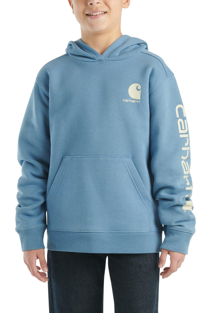 Carhartt Kids Graphic Hoodie for Boys in Coronet Blue CA6581 HG7 JT1 Glik s