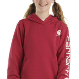 Carhartt Youth Graphic Sweatshirt for Girls in Magenta
