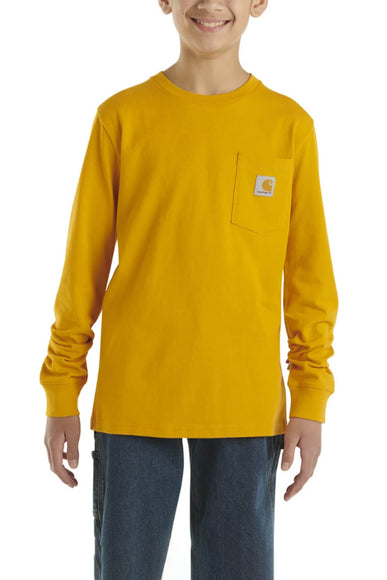 Carhartt Youth Graphic Long Sleeve Elk T-Shirt for Boys in Yellow