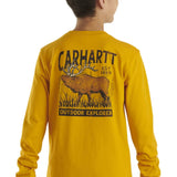 Carhartt Youth Graphic Long Sleeve Elk T-Shirt for Boys in Yellow