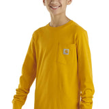 Carhartt Youth Graphic Long Sleeve Elk T-Shirt for Boys in Yellow