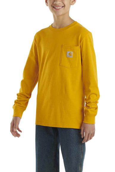 Carhartt Youth Graphic Long Sleeve Elk T-Shirt for Boys in Yellow
