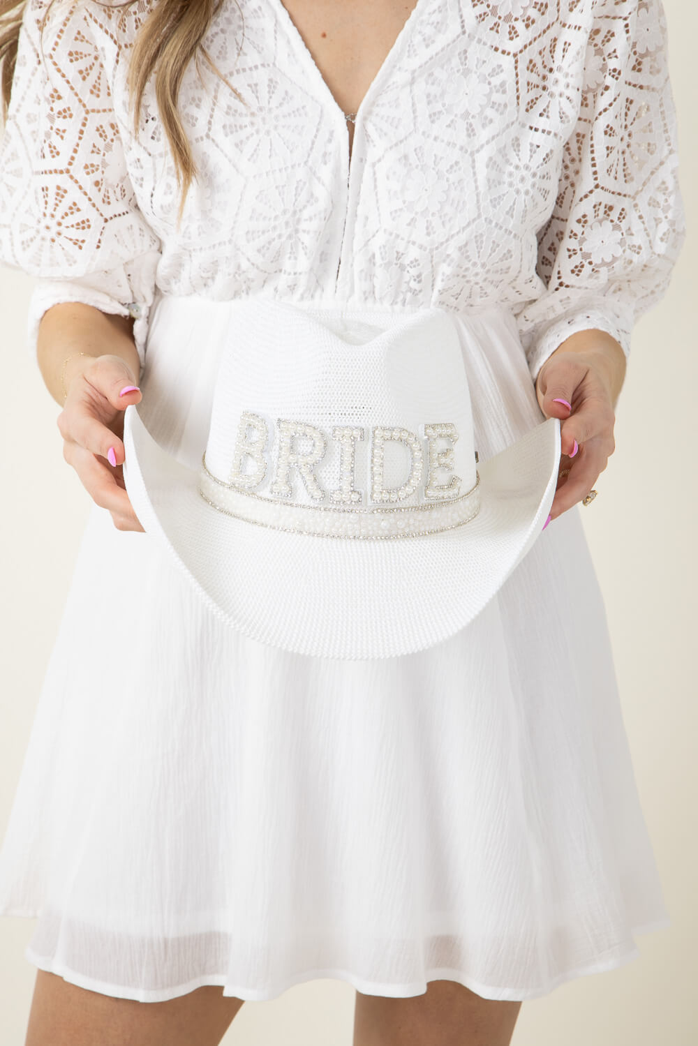 C.C. Bride Cowgirl Hat for Women in White